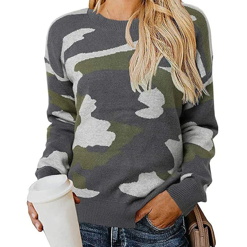 Arianna™ |  Pullover Camouflage Leopardato